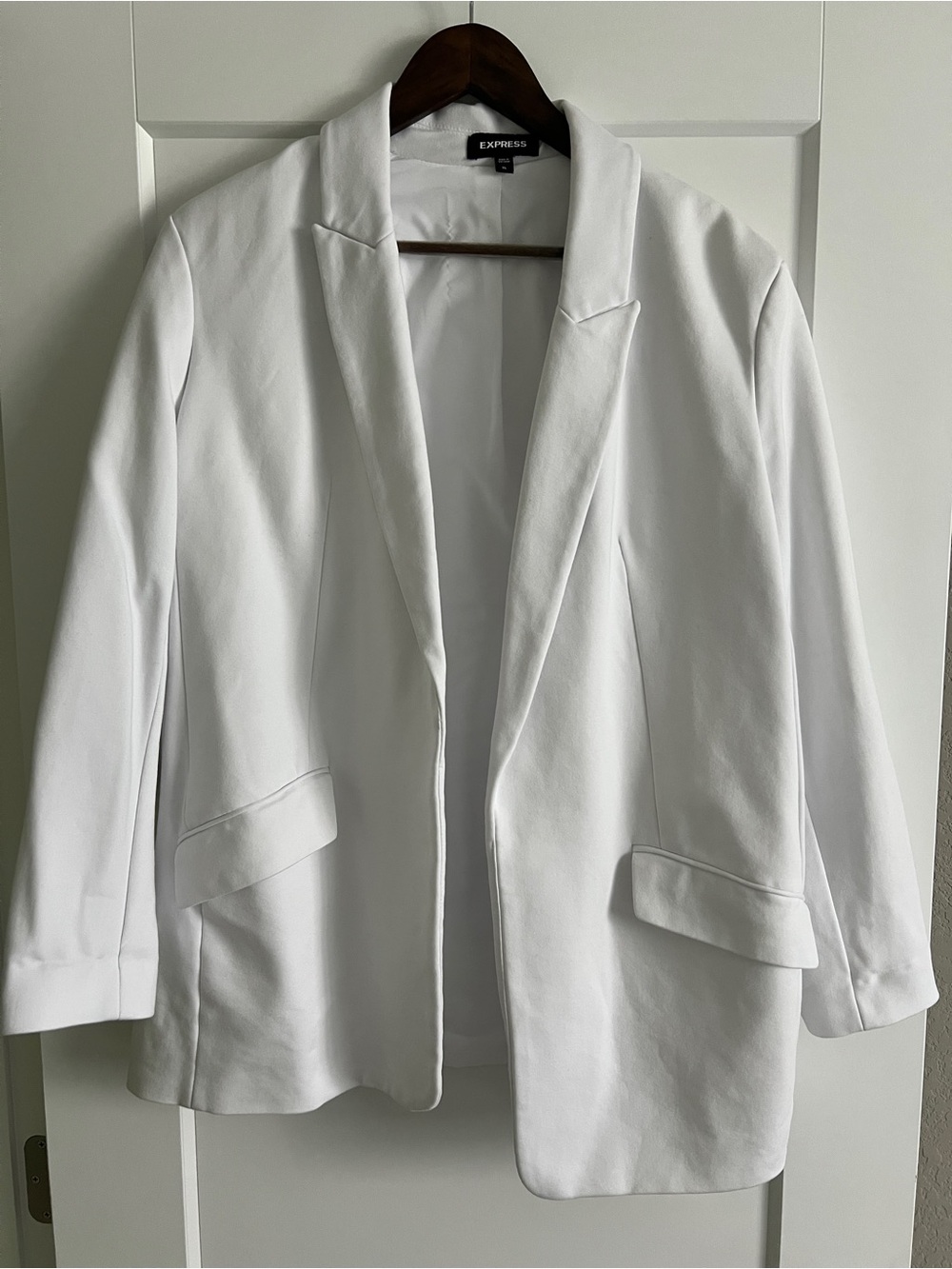 Express White Open-Front Blazer Jacket